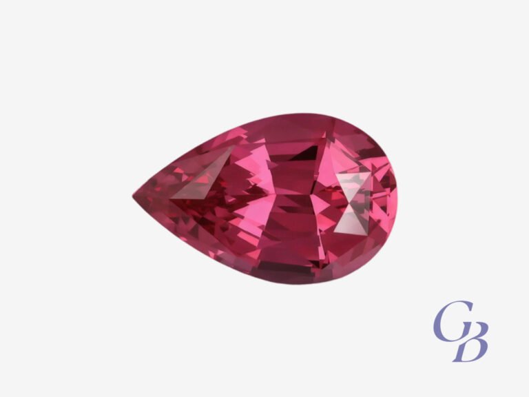Vibrant pink-red spinel in pear shape, Tanzania