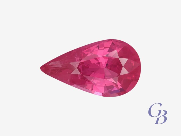 Vibrant Pink spinel in pear shape, Tanzania