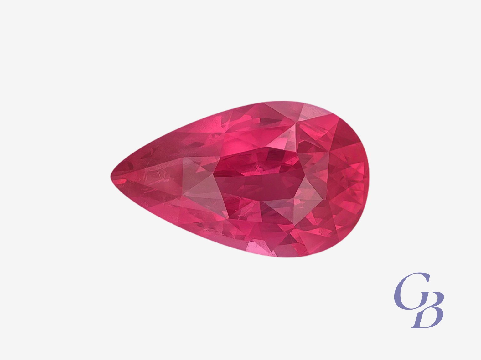 Vibrant Pink spinel in pear shape, Tanzania Spinelle rose vif, taille poire, Tanzanie – Image 1