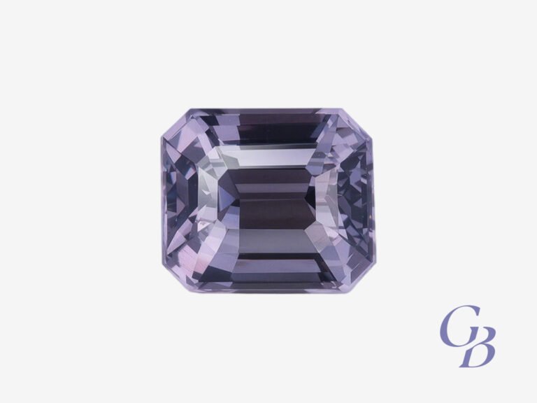 Violet gray spinel in octagon shape, Tanzania