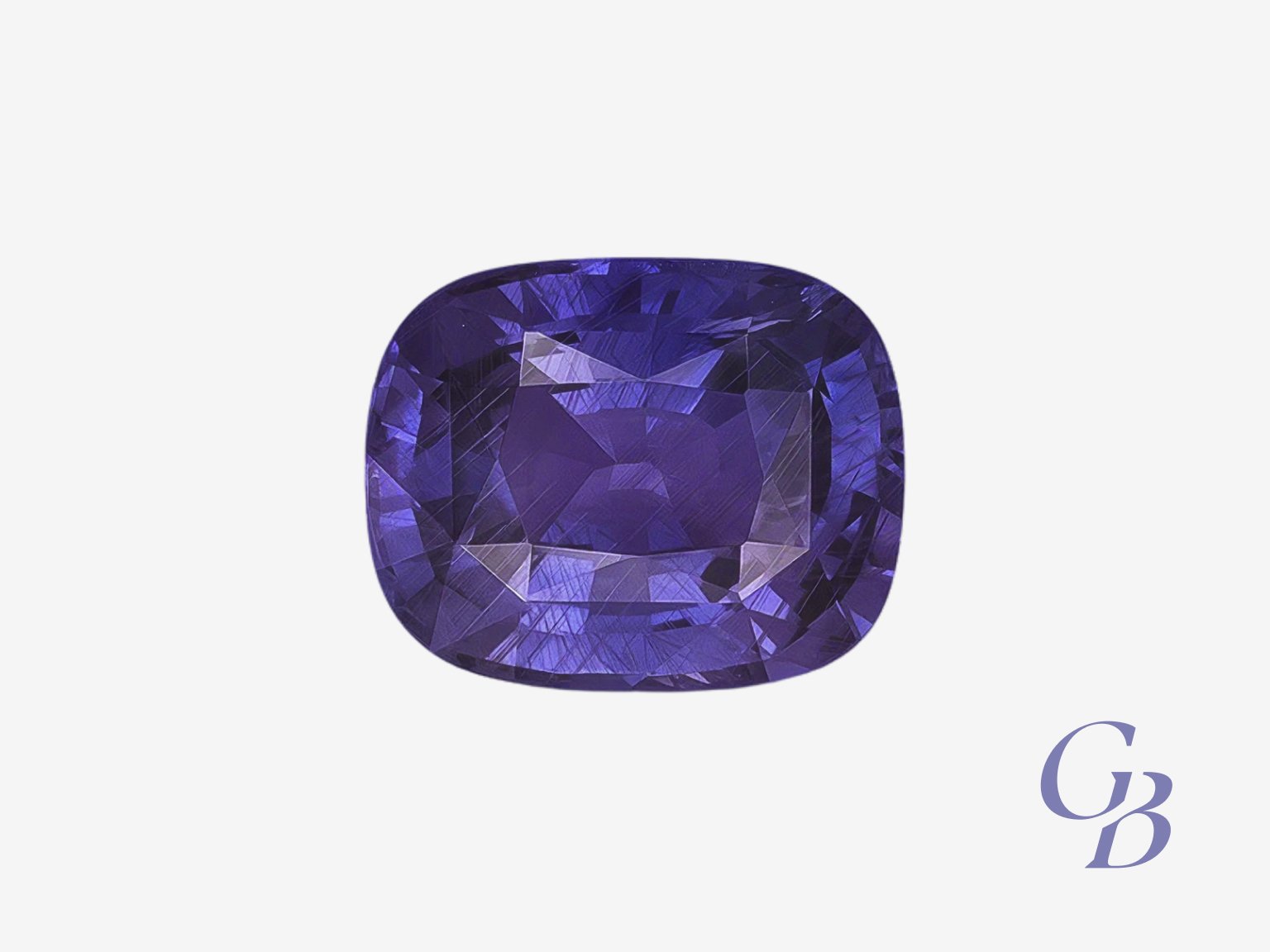 Violet sapphire in cushion shape, Sri Lanka (Ceylon) Violetter Saphir, Kissenschliff, Sri Lanka (Ceylon) – Bild 1