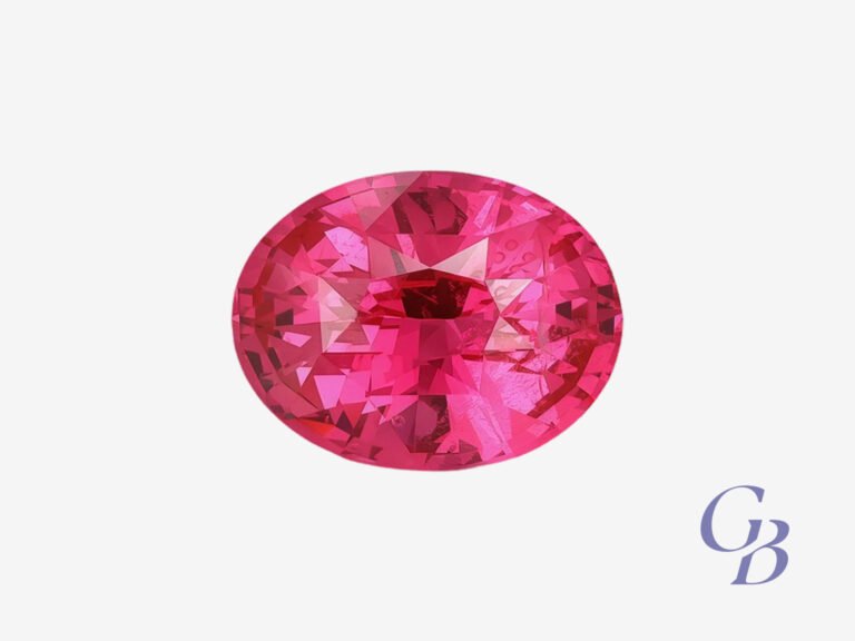 Vivid Pink spinel in oval shape, Tanzania