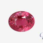 Vivid Pink spinel in oval shape, Tanzania