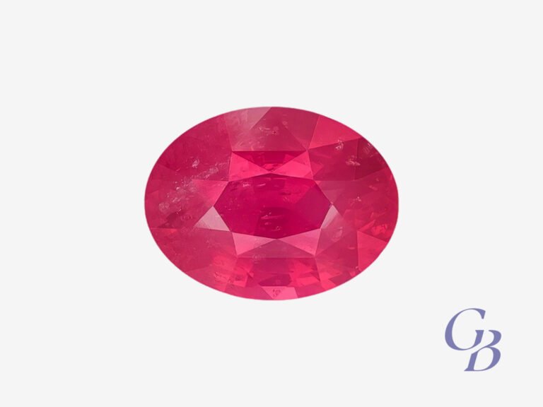 Vivid Pink spinel in oval shape, Tanzania