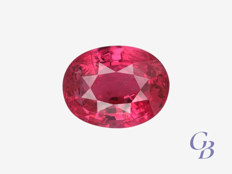 Vivid Pink spinel in oval shape, Tanzania