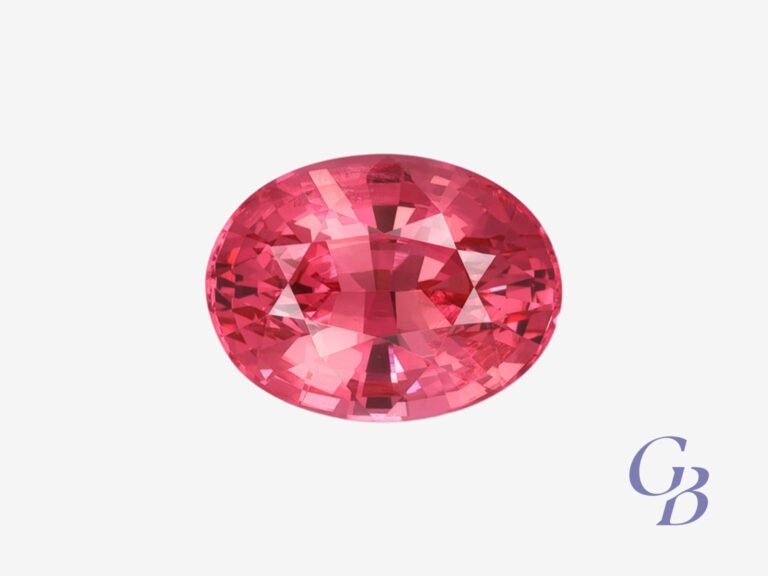 Vivid Pink spinel in oval shape, Tanzania