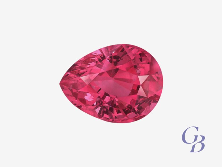Vivid Pink spinel in pear shape, Tanzania