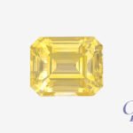 Saphir jaune intense, taille octogonale, Sri Lanka (Ceylan)