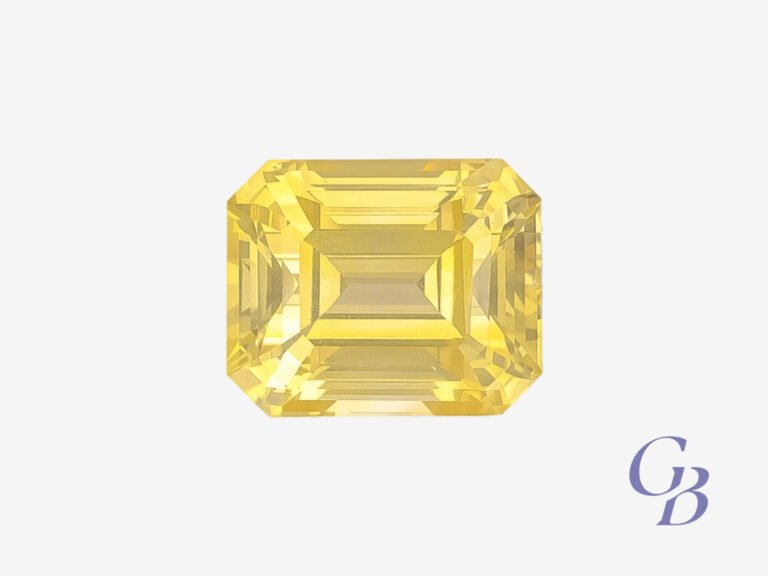 Vivid Yellow sapphire in octagon shape, Sri Lanka (Ceylon)