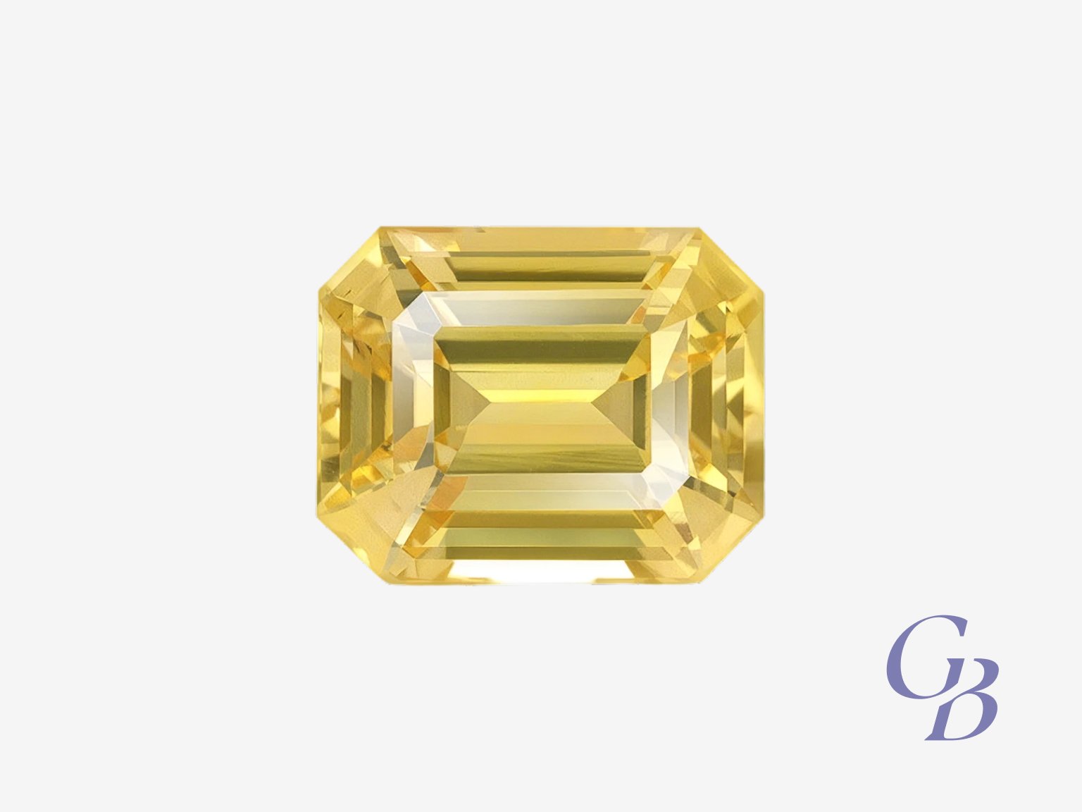 Yellow sapphire in octagon shape, Sri Lanka (Ceylon) Gelber Saphir, Achteckschliff, Sri Lanka (Ceylon) – Bild 1