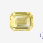 Yellow sapphire in octagon shape, Sri Lanka (Ceylon)