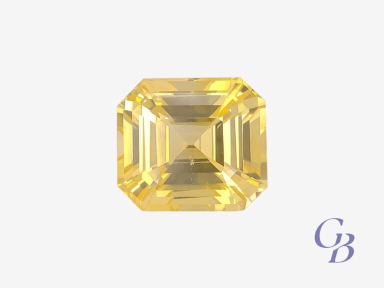 Yellow sapphire in octagon shape, Sri Lanka (Ceylon)