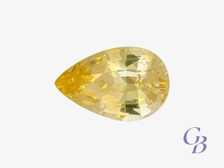 Yellow sapphire in pear shape, Madagascar