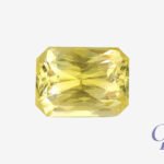 Yellow sapphire in radiant shape, Sri Lanka (Ceylon)