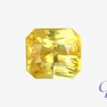 Yellow sapphire in radiant shape, Sri Lanka (Ceylon)