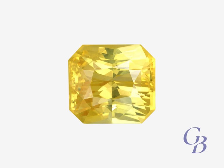 Yellow sapphire in radiant shape, Sri Lanka (Ceylon)