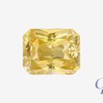 Yellow sapphire in radiant shape, Sri Lanka (Ceylon)