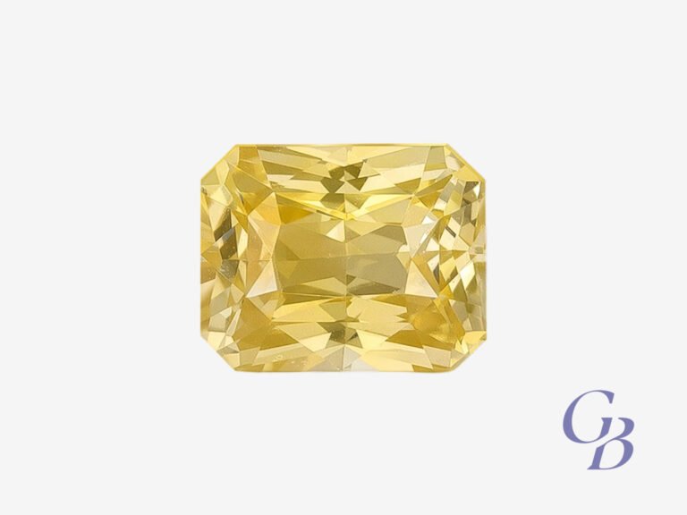 Yellow sapphire in radiant shape, Sri Lanka (Ceylon)